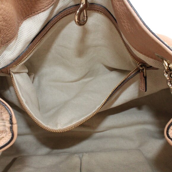 Pre-Owned Gucci Interlocking G Soho Chain Strap Tote Bag in Beige Leather - Picture 12 of 16